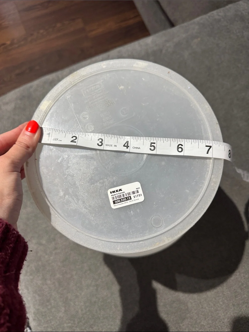 IKEA Frosted White Plastic Wastebasket